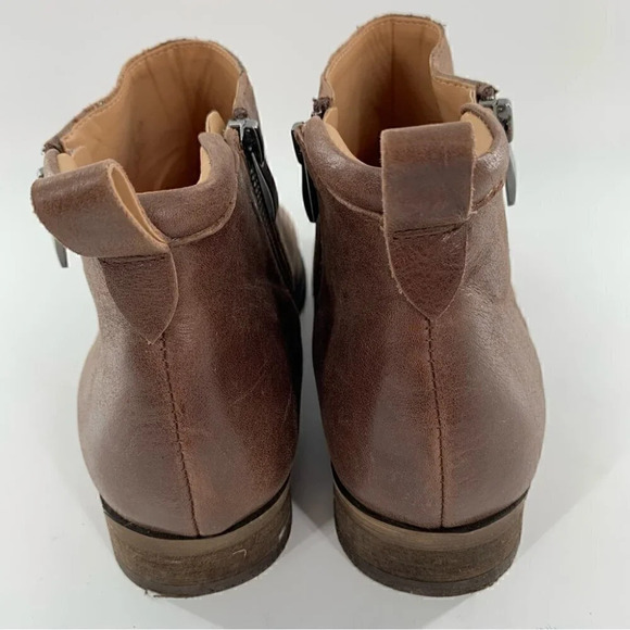 Franco Sarto womens ankle bootie size 10 40 Keegan tan brown leather flat boots - Picture 4 of 12